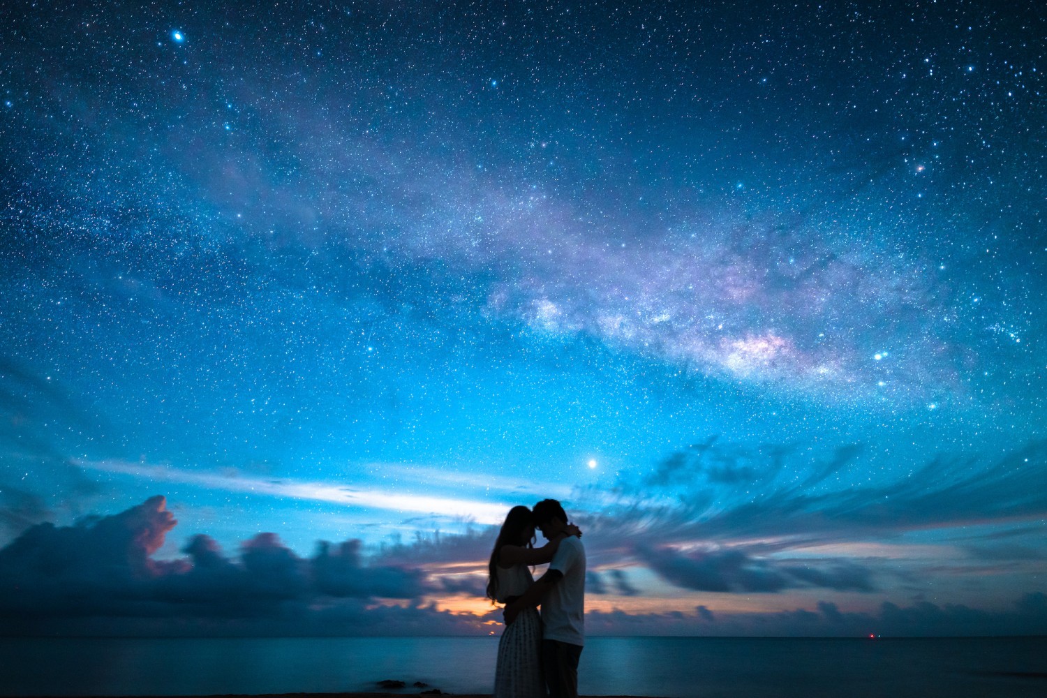 「七夕の日の美しい夜空とともに」 ビーチ(石垣市)