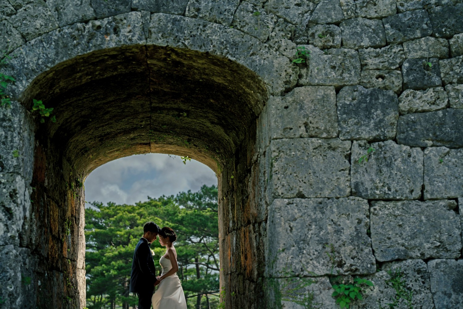 「おでここっつん」 座喜味城跡(読谷村)